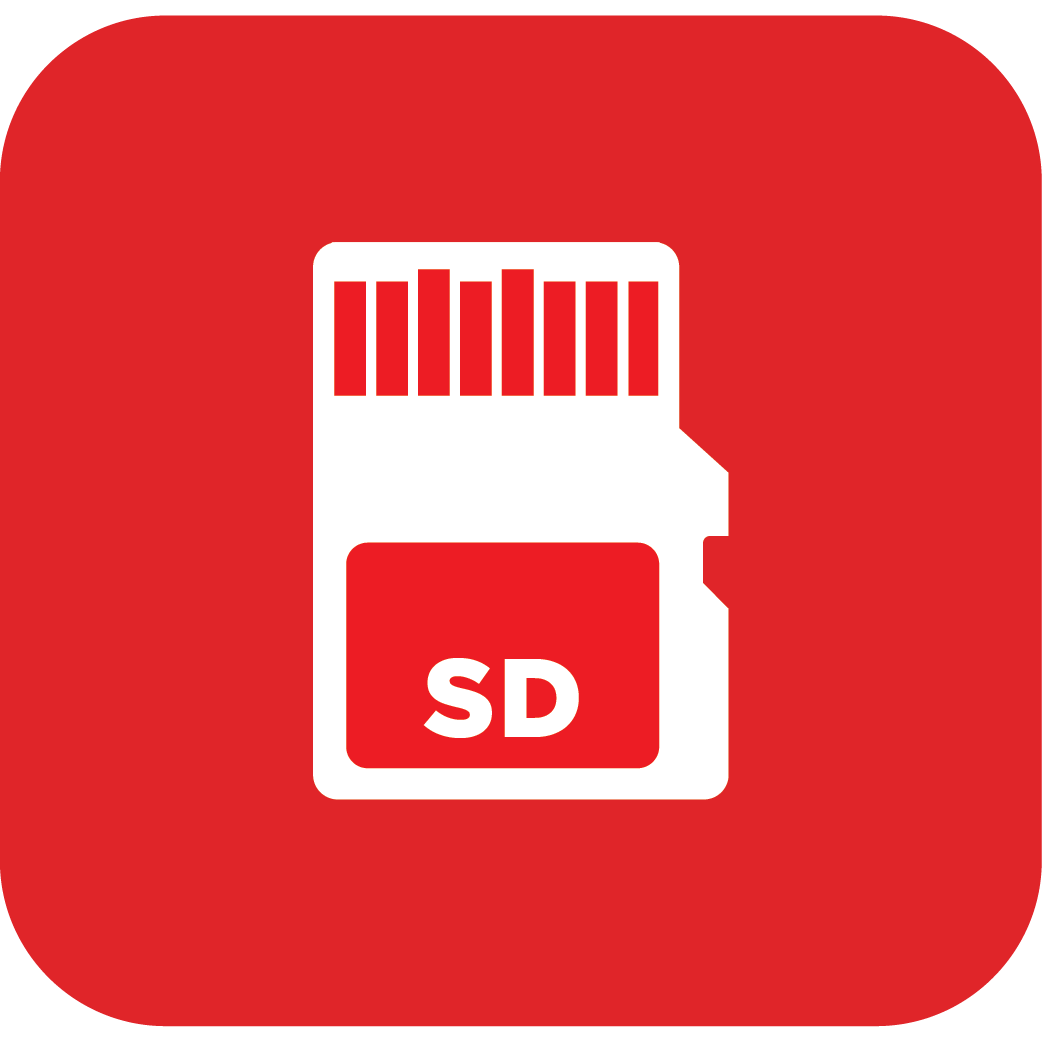 Supports microSD cards up to 256-GB