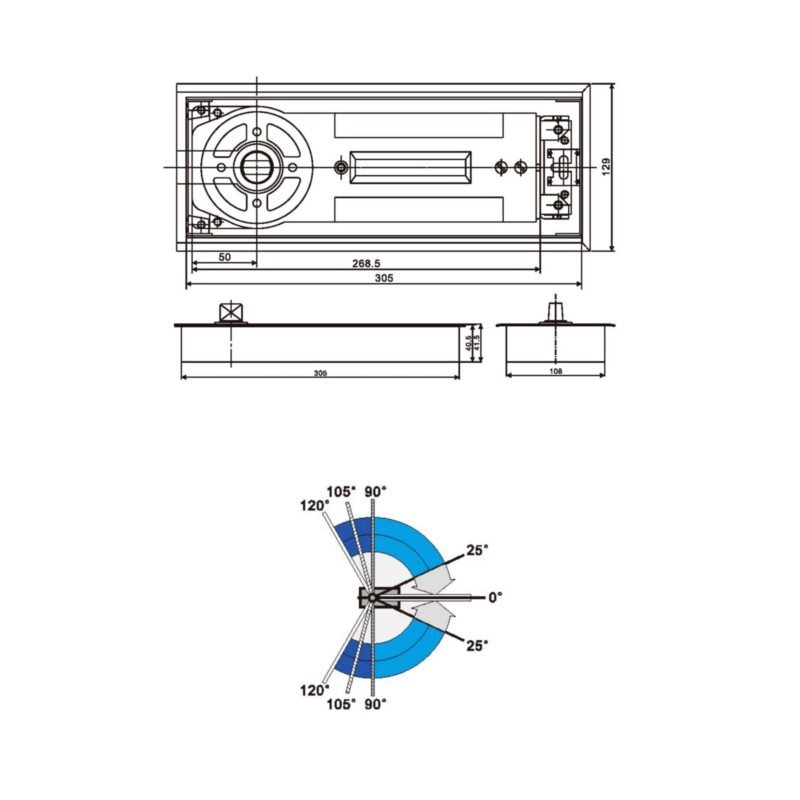 Floor Spring - Double Cylinder (80kg-150kg) - Image 3