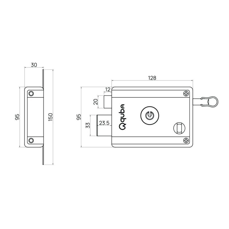 SHIELD LOCK- BOTH SIDE KEY - Image 2
