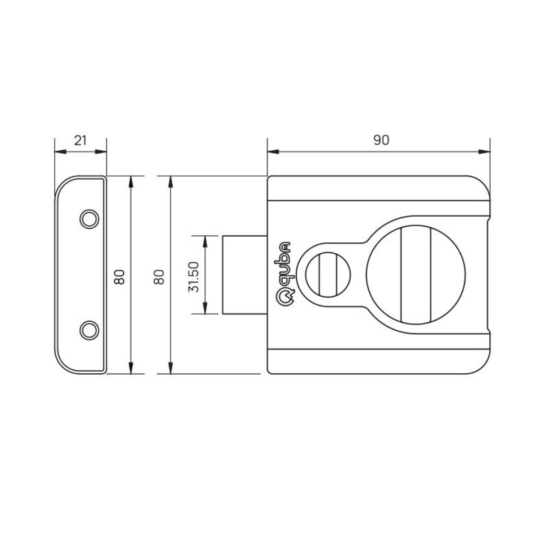 MAGNA SAFETY DOOR LATCH LOCK-1 SIDE KEY - Image 2
