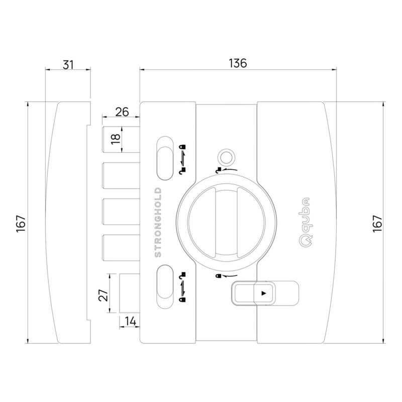 STRONGHOLD LOCK- 1 SIDE KEY / KNOB - Image 6