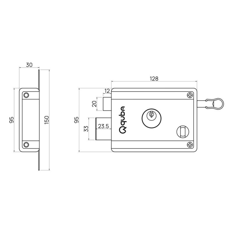 SHIELD LOCK- BOTH SIDE KEY - Image 2