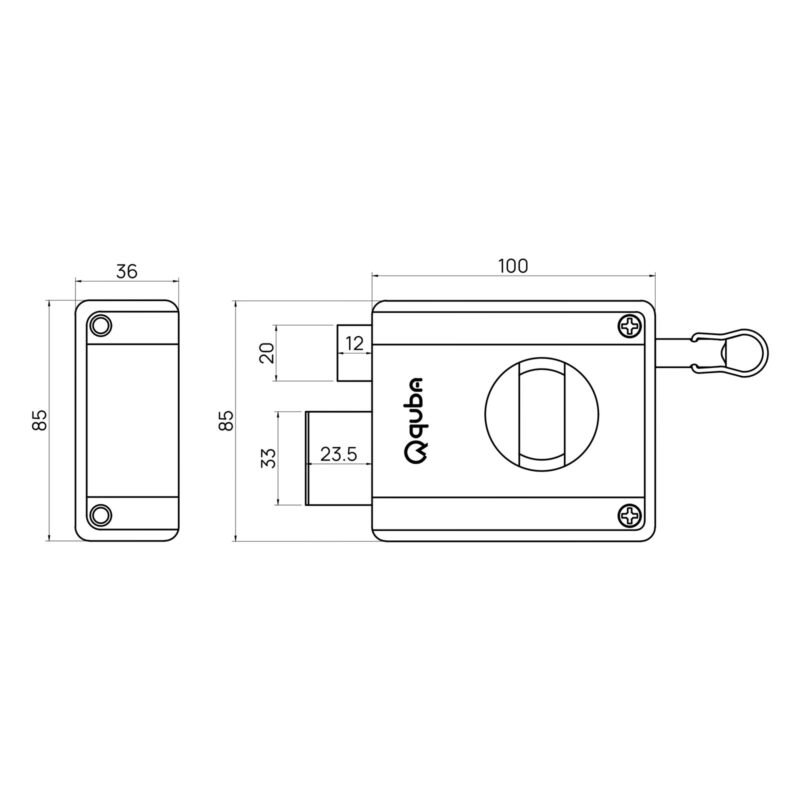 MAGNA MINI LOCK -1 SIDE KEY / KNOB - Image 2