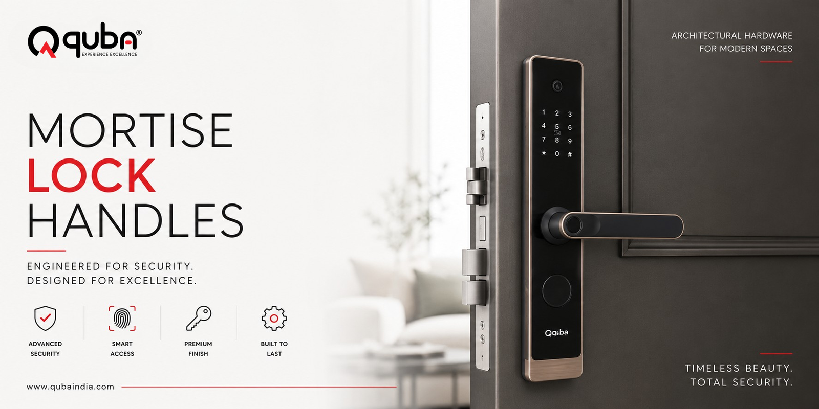 Mortise Lock Handles with Quba