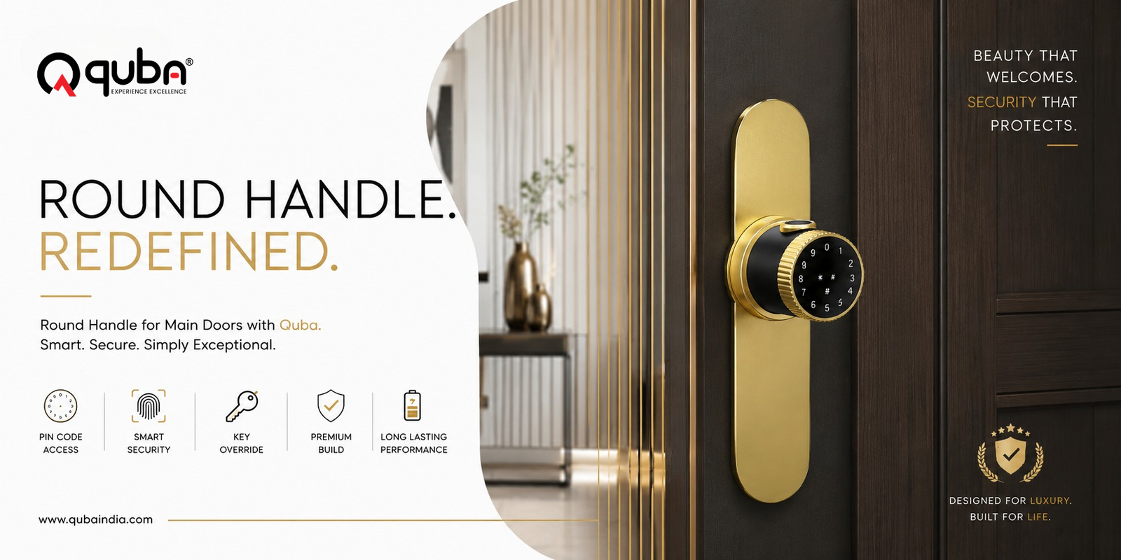 Round Handle for Main Doors with Quba India